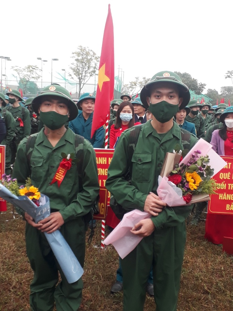 Tuổi trẻ xã Lương Phong hăng hái tòng quân, sẵn sàng lên đường làm nhiệm vụ bảo vệ Tổ Quốc 2023
